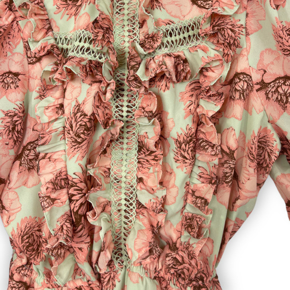Happy X NATURE by Kate Hudson Floral Ruffled Dress Medium - Picture 3 of 7